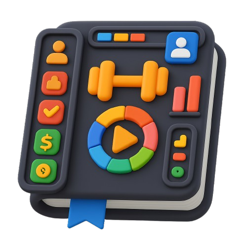 Dashboard de gestão da academia com analytics e métricas